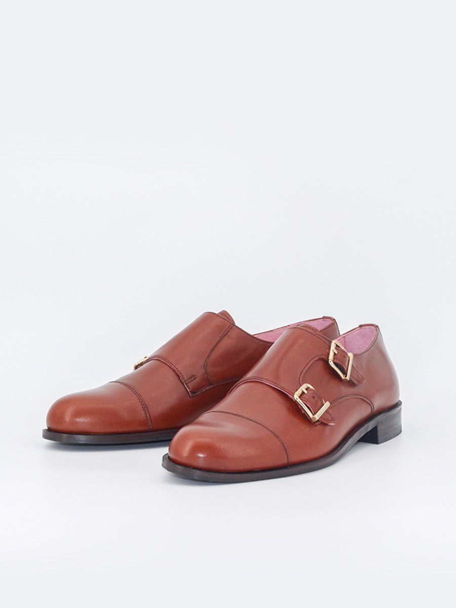 Castellano women's shoes Antonella mahogany leather