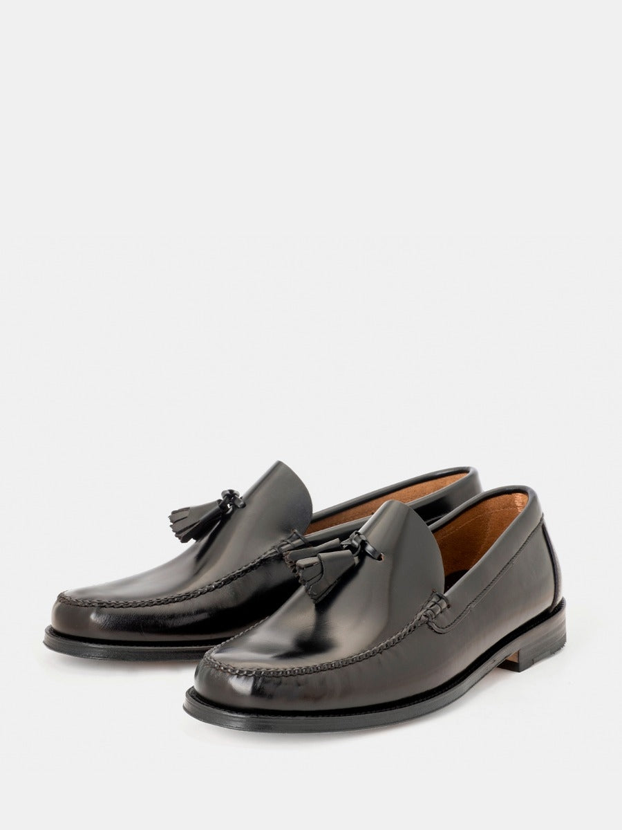 801 loafers in black antik leather
