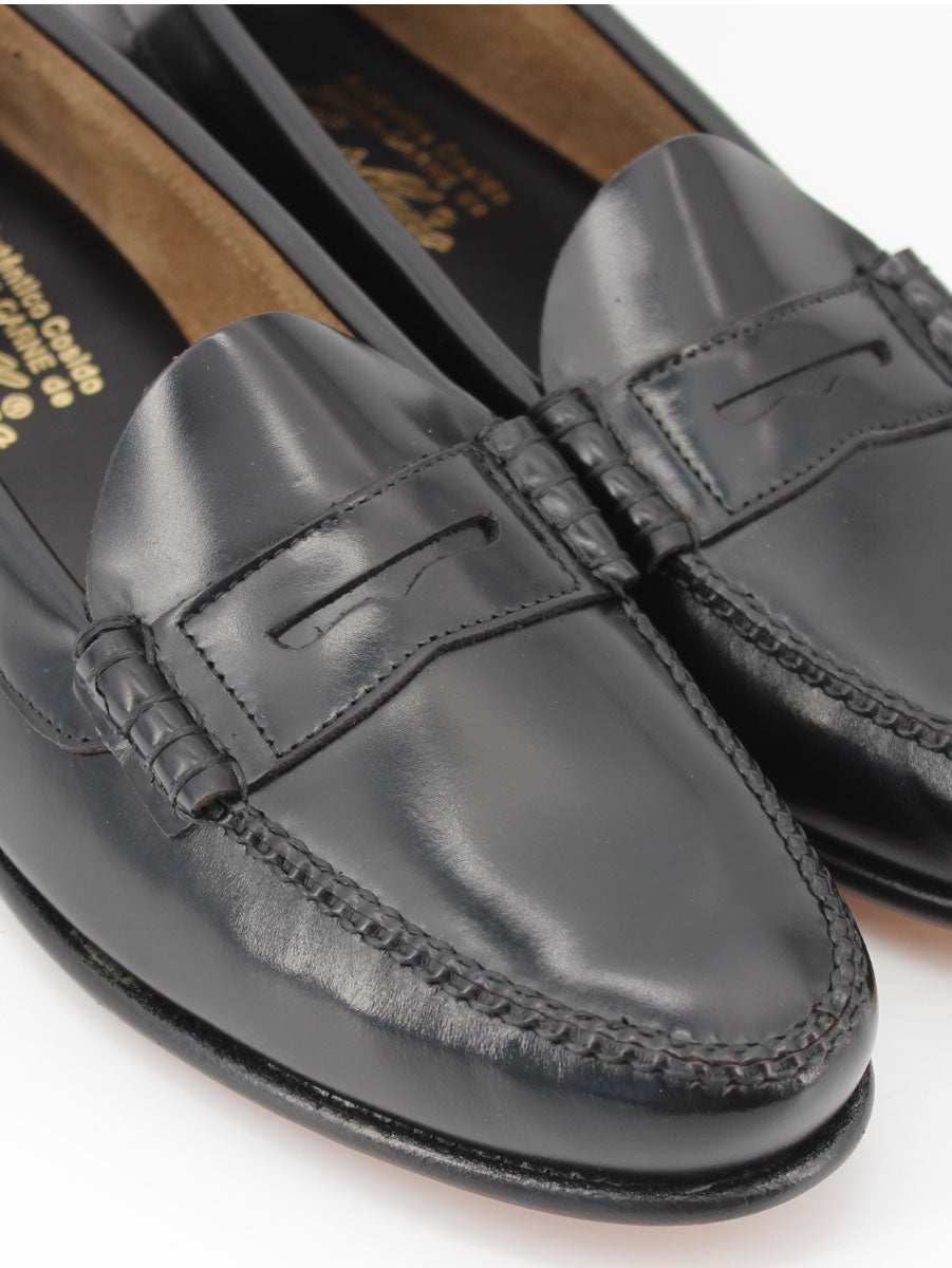 Mocasines de hombre pala baja 200 antifaz piel  color negro
