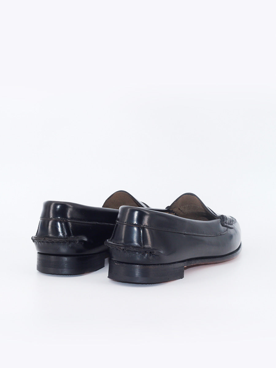 Mocasines de hombre pala baja 200 antifaz piel  color negro