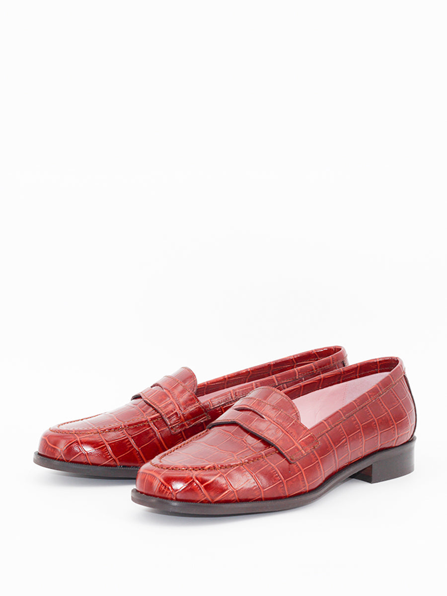 Clay-colored coconut-effect leather Mallorca loafers