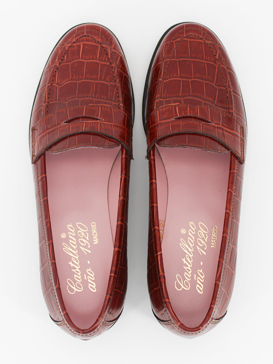 Clay-colored coconut-effect leather Mallorca loafers