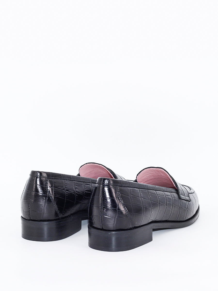 Mocasines modelo Mallorca piel coco negro