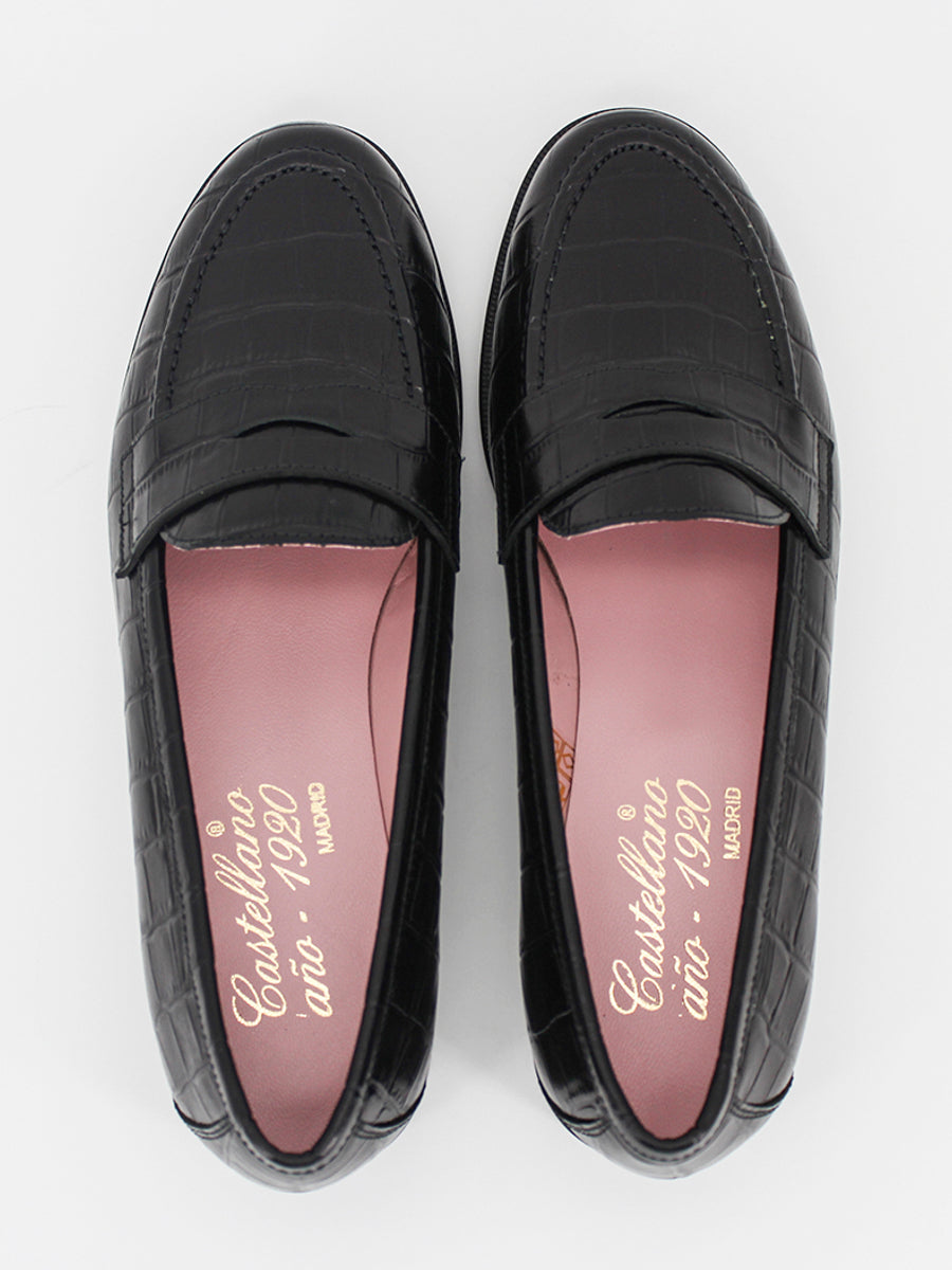 Mocasines modelo Mallorca piel coco negro