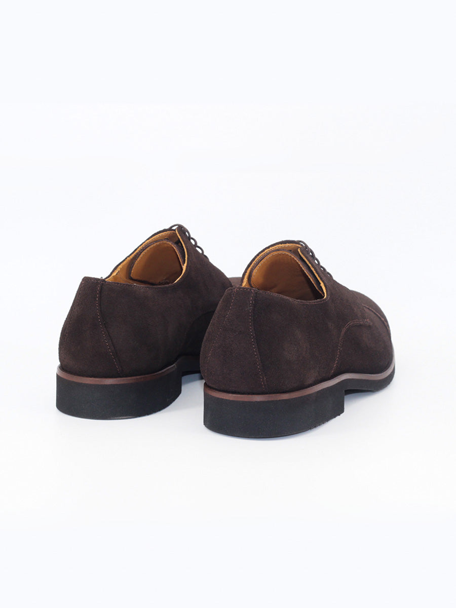 Zapatos de cordones hombre Miles piel ante color marrón