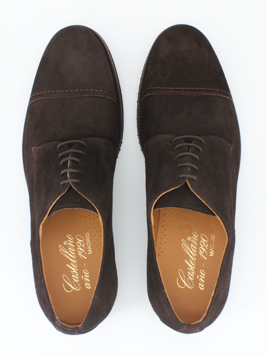 Zapatos de cordones hombre Miles piel ante color marrón