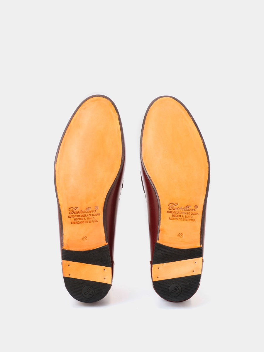 Mocasines 2200 de piel calf color corinto