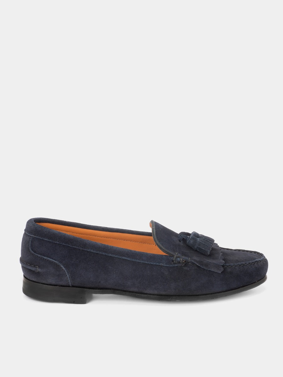 2266 loafers in navy suede leather