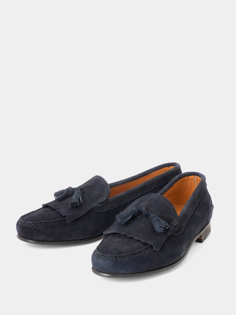 2266 loafers in navy suede leather