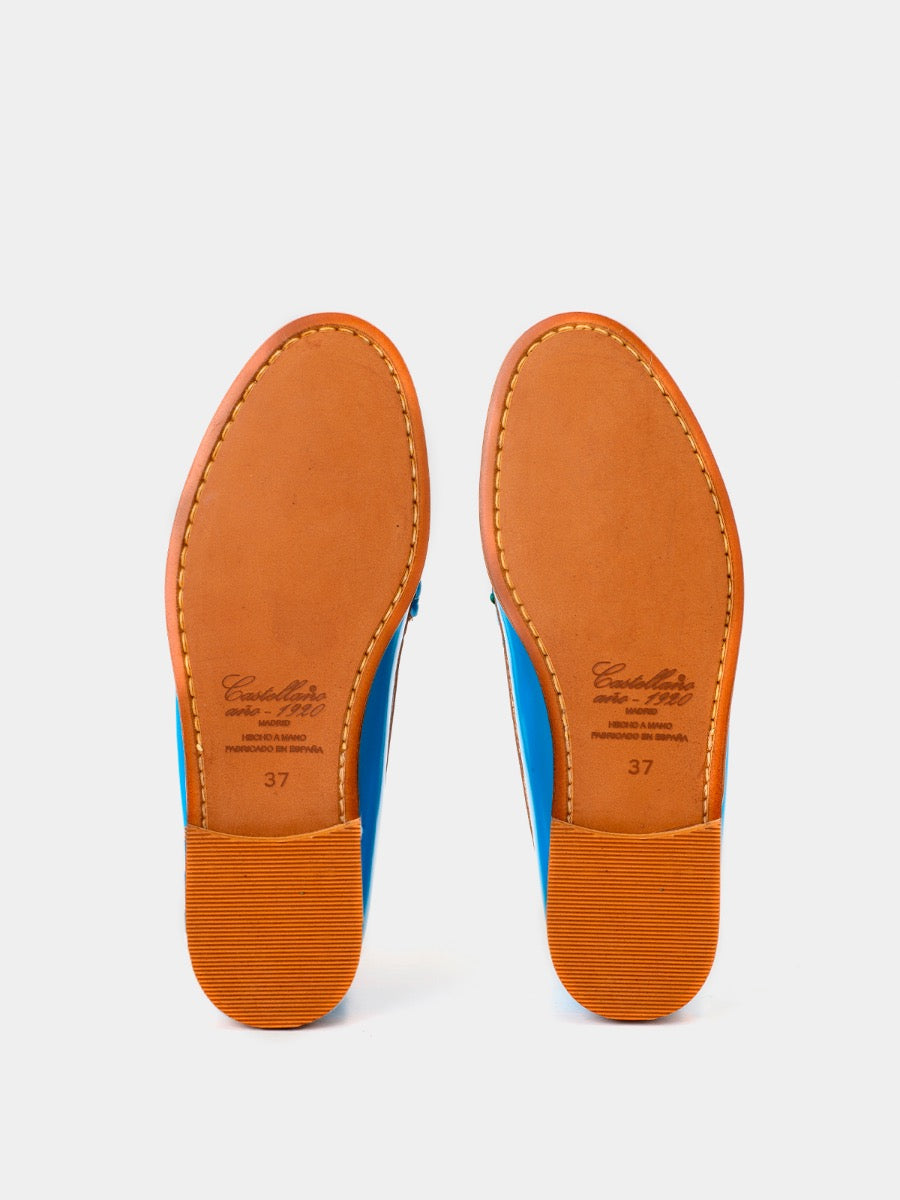 4200p loafers in sky blue star leather