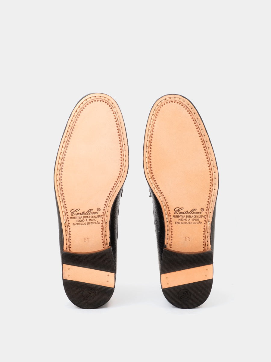 400 black deerskin loafers