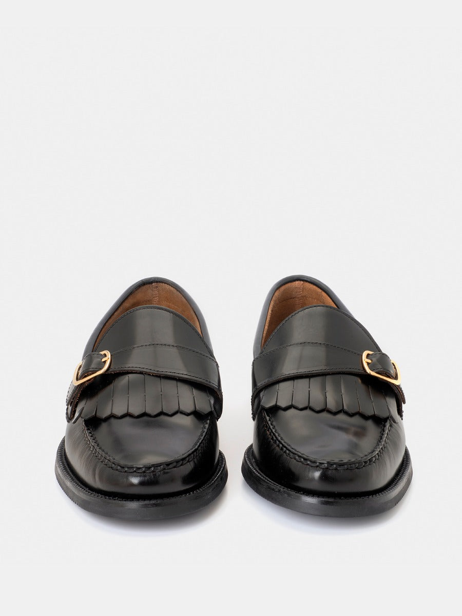 7832 loafers in black calf leather