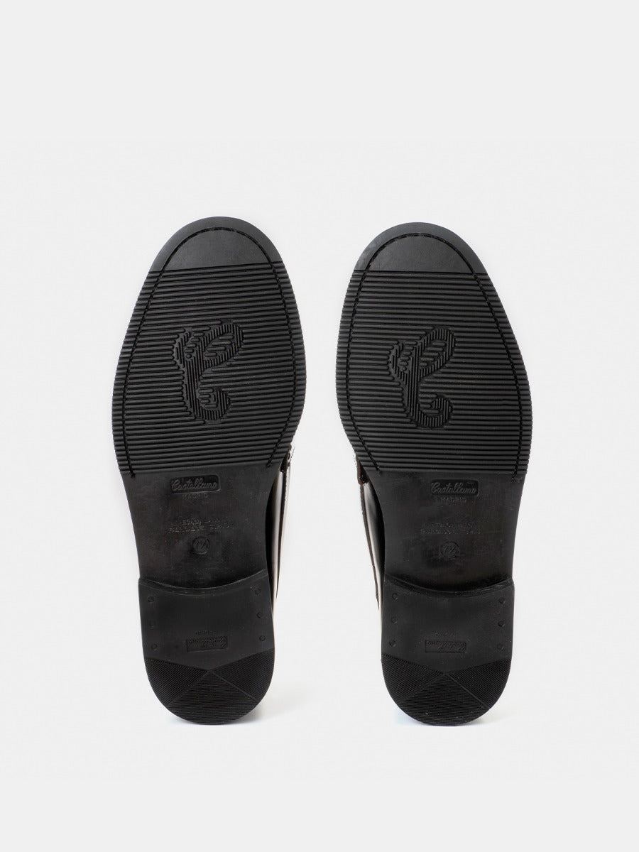 7832 loafers in black calf leather