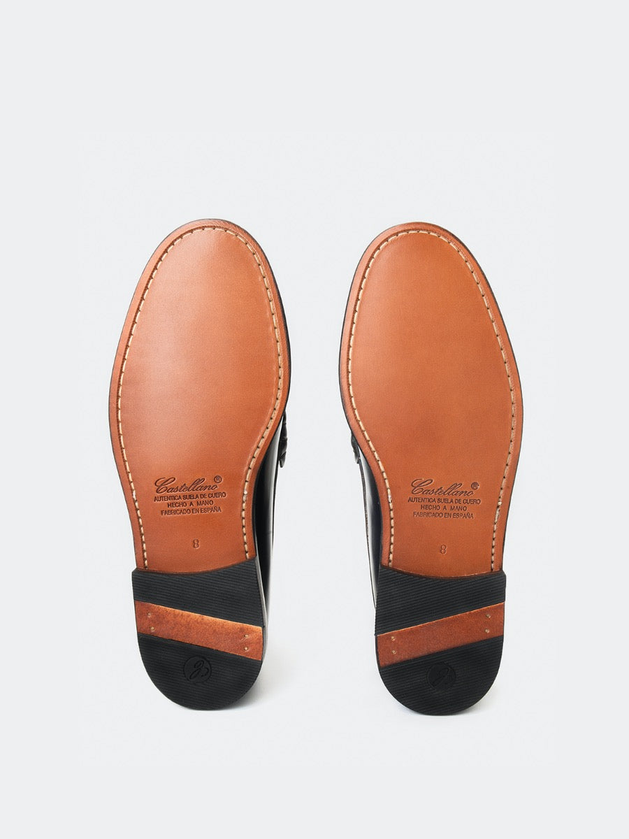 7900 antik navy leather loafers