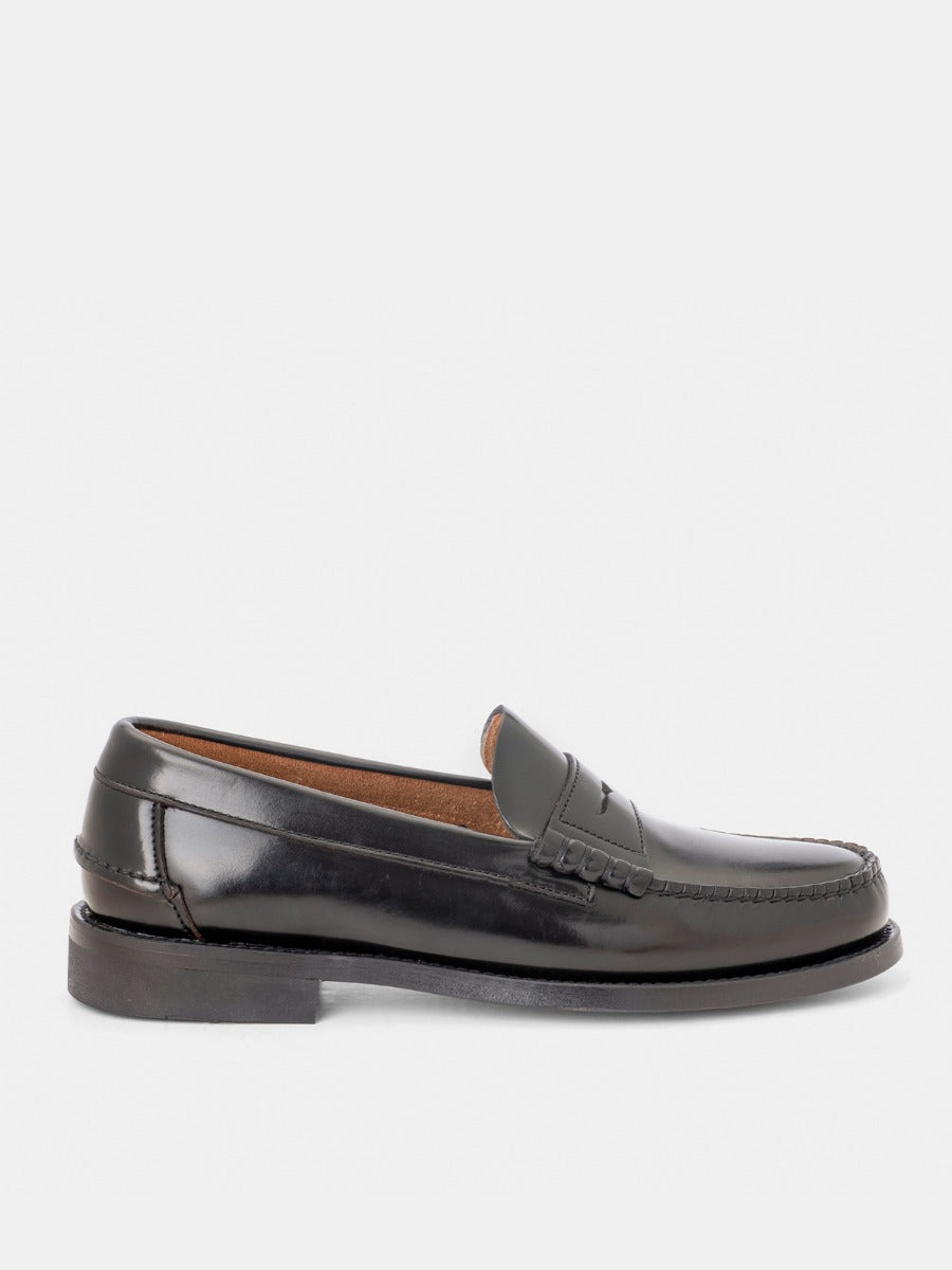 1900 loafers in black calf leather