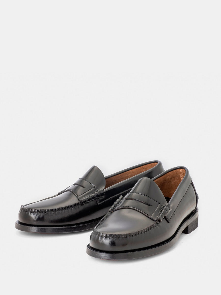 1900 loafers in black calf leather
