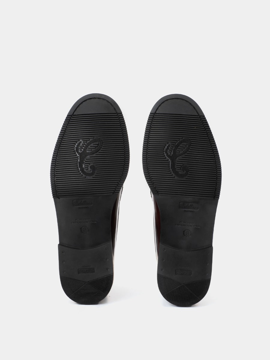 832 navy calf leather loafers