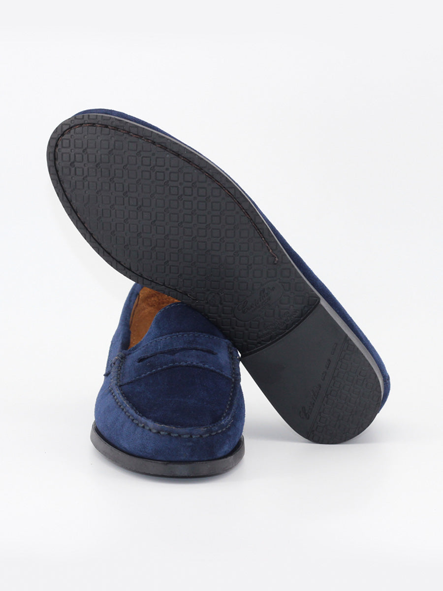 Mocasines de mujer 471 piel ante color azul marino