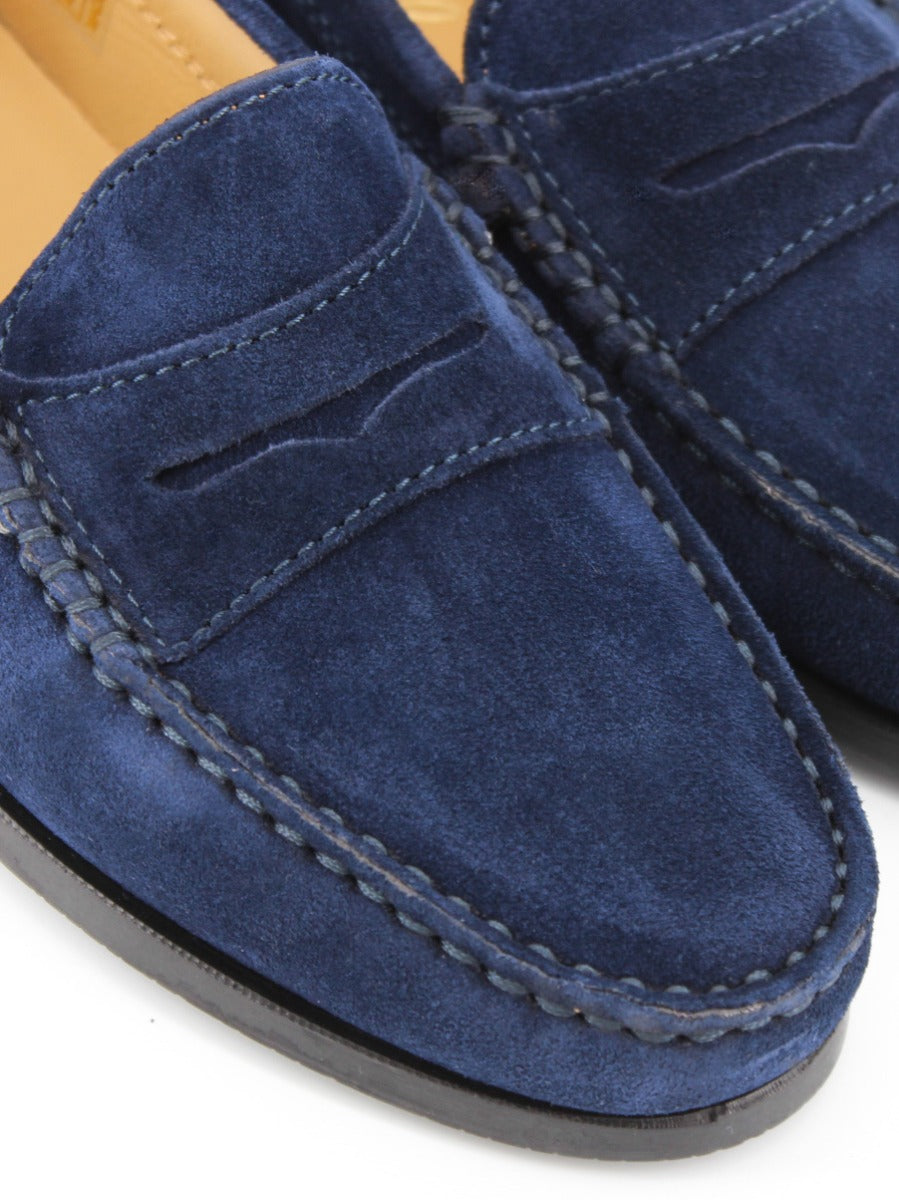 Mocasines de mujer 471 piel ante color azul marino
