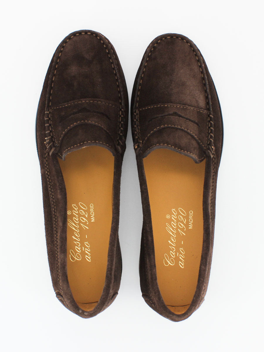 Women's loafers 471 brown suede leather