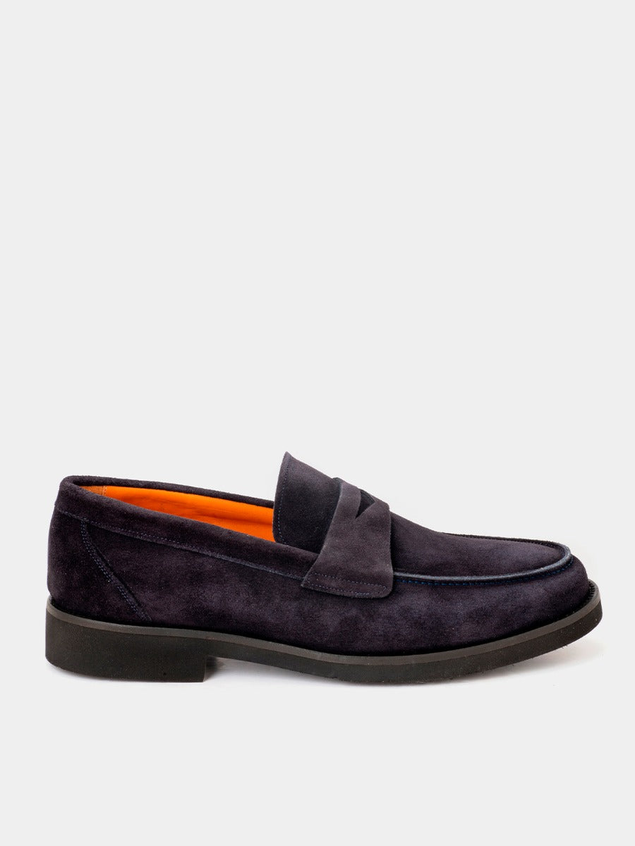 Florencia loafers in navy suede leather
