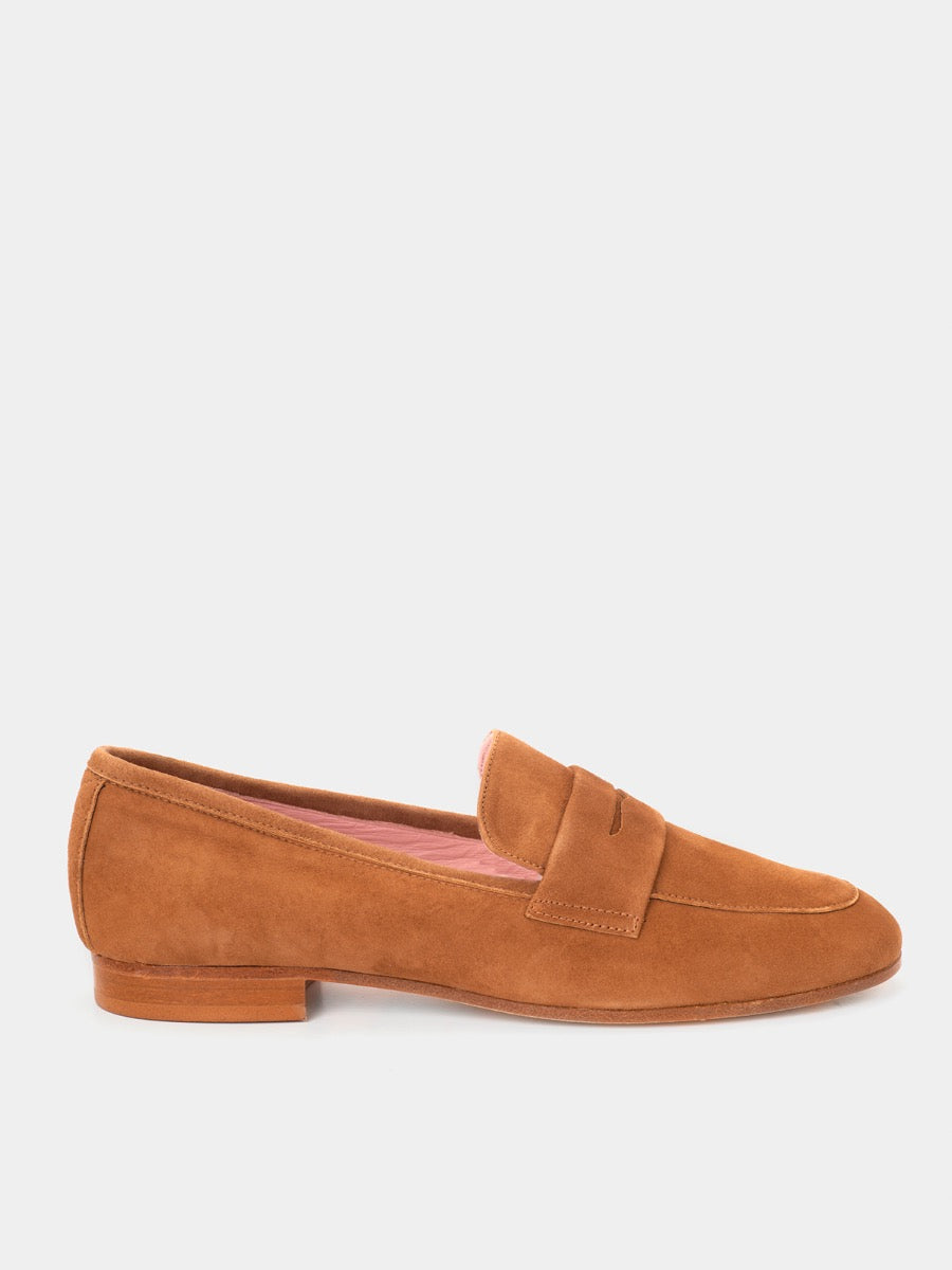 Cannes loafers in rame suede leather