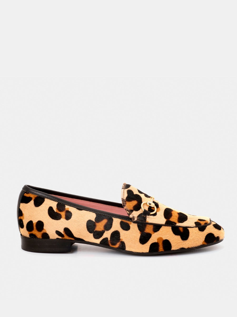 Genoa Leopard leather loafers