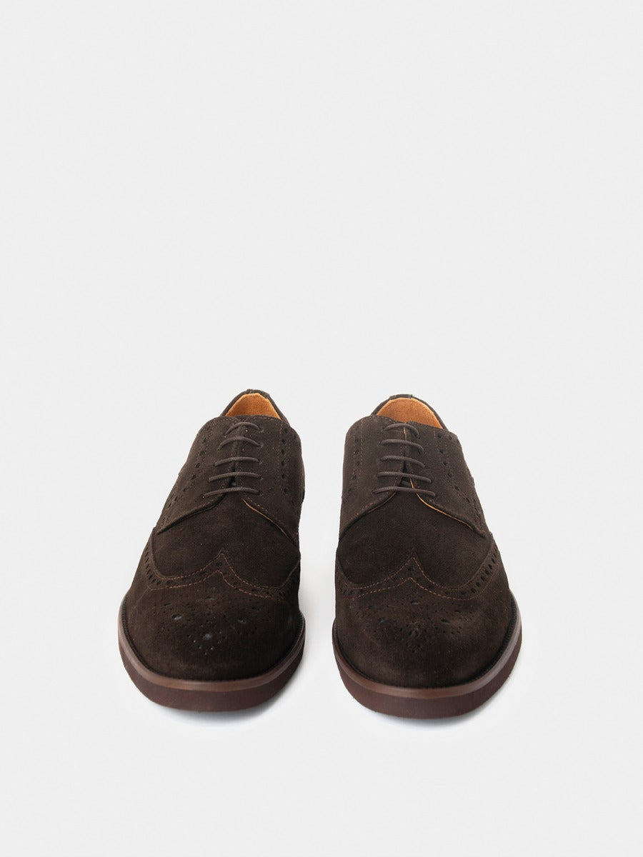 Hampton blucher shoes in espresso suede leather