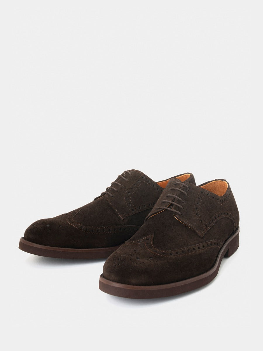 Hampton blucher shoes in espresso suede leather