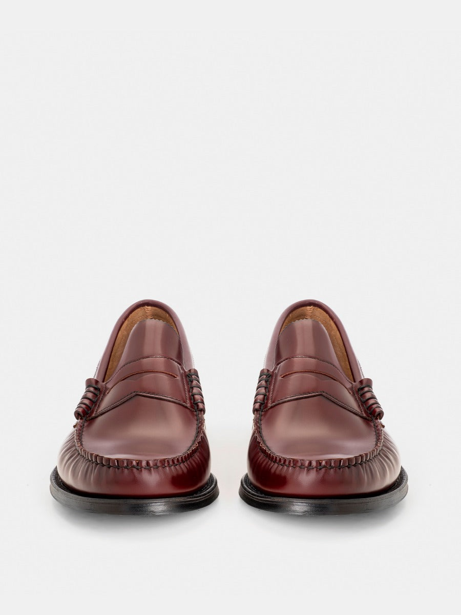 Mocasines L100 de piel calf color corinto