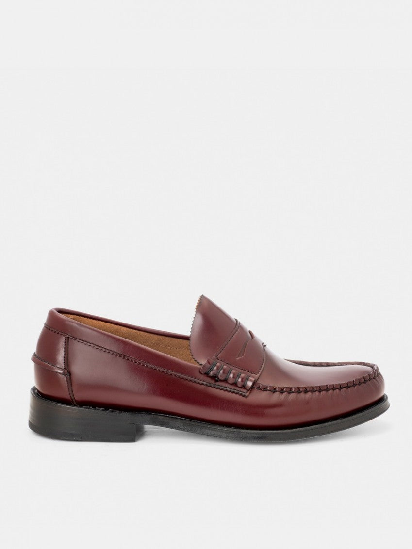 L100 loafers in maroon calf leather