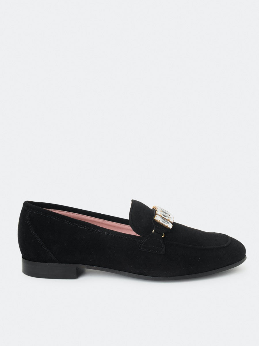 Sori loafers in black suede leather