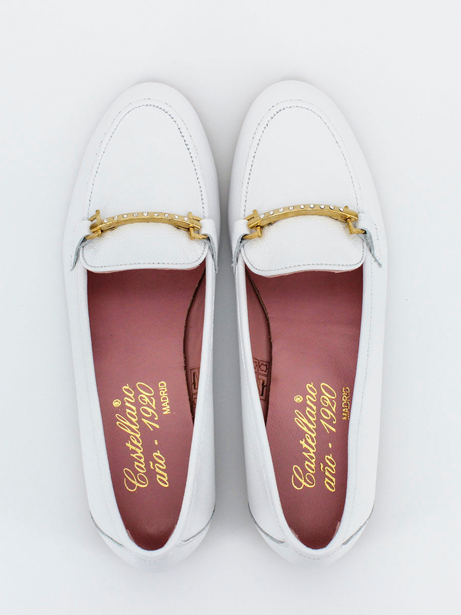 Nancy loafers white leather