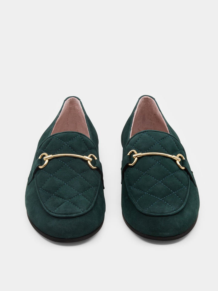 Nola loafers in seaweed suede leather