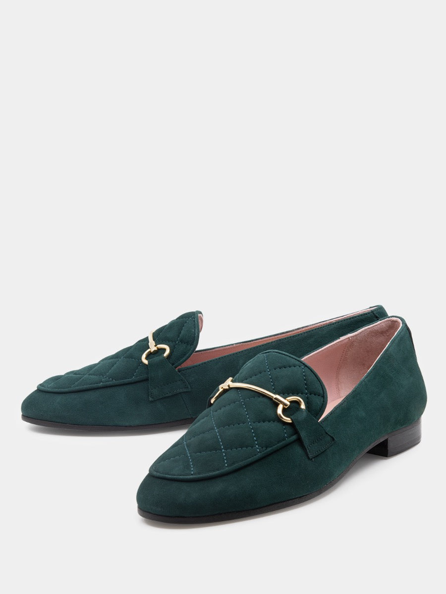 Nola loafers in seaweed suede leather