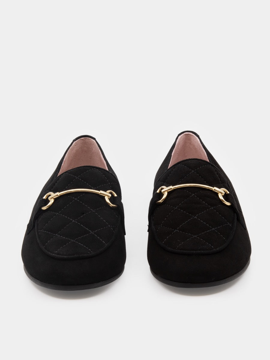 Nola loafers in black suede leather
