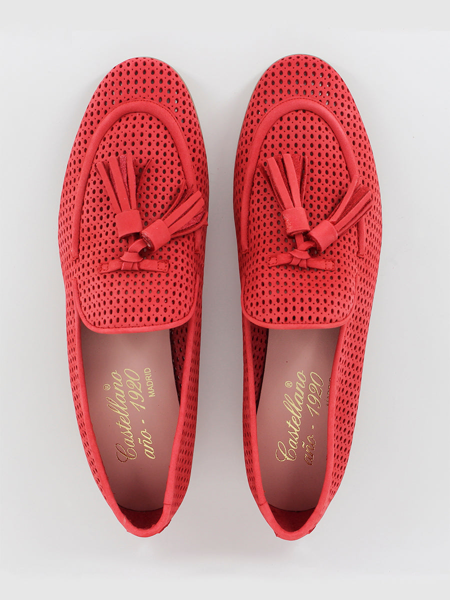 Red nubuck Portovenero loafers