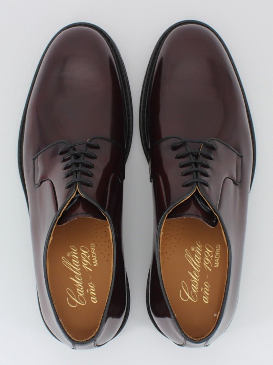 Zapatos blucher Robert de piel antik color burdeos