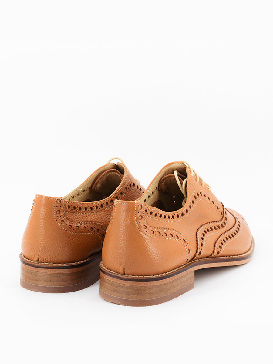 Zapatos de cordones S143 piel cartier color miel