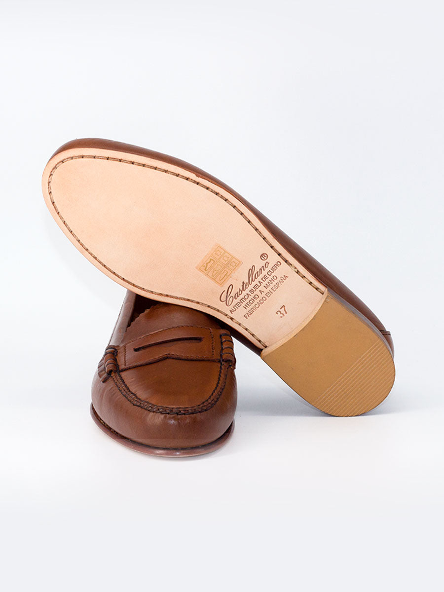 Mocasines de mujer Sol 10 antifaz color cuero
