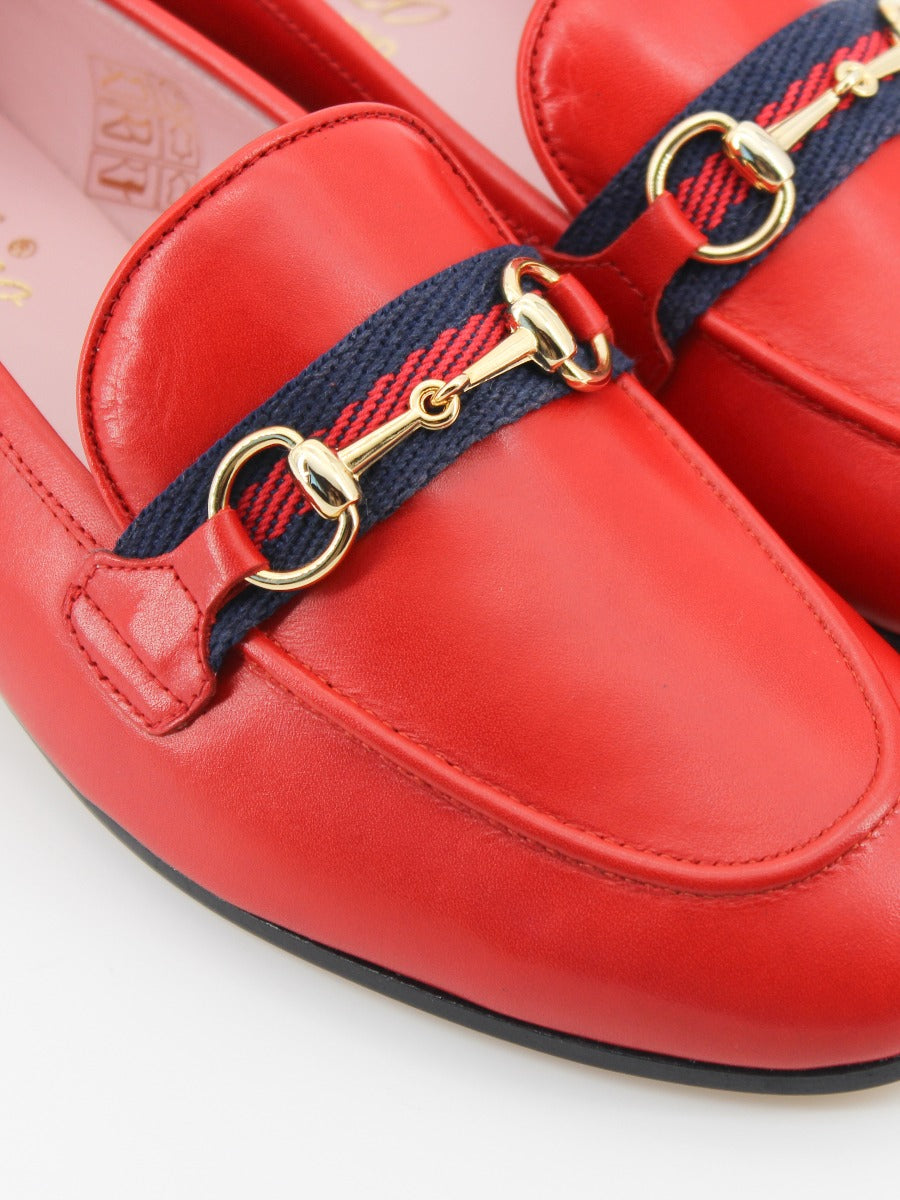 Taormina loafers coy leather red ribbon