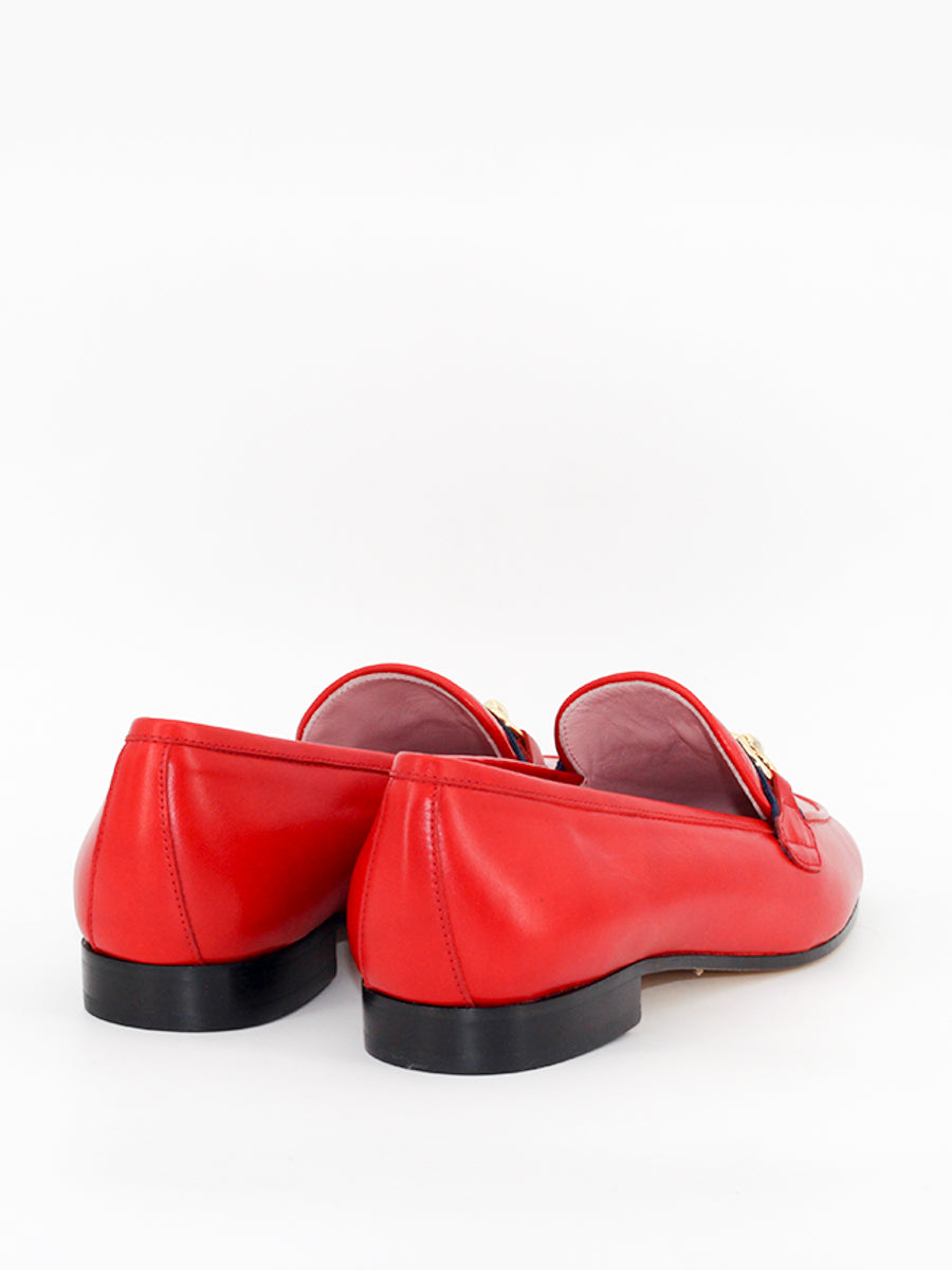 Taormina loafers coy leather red ribbon