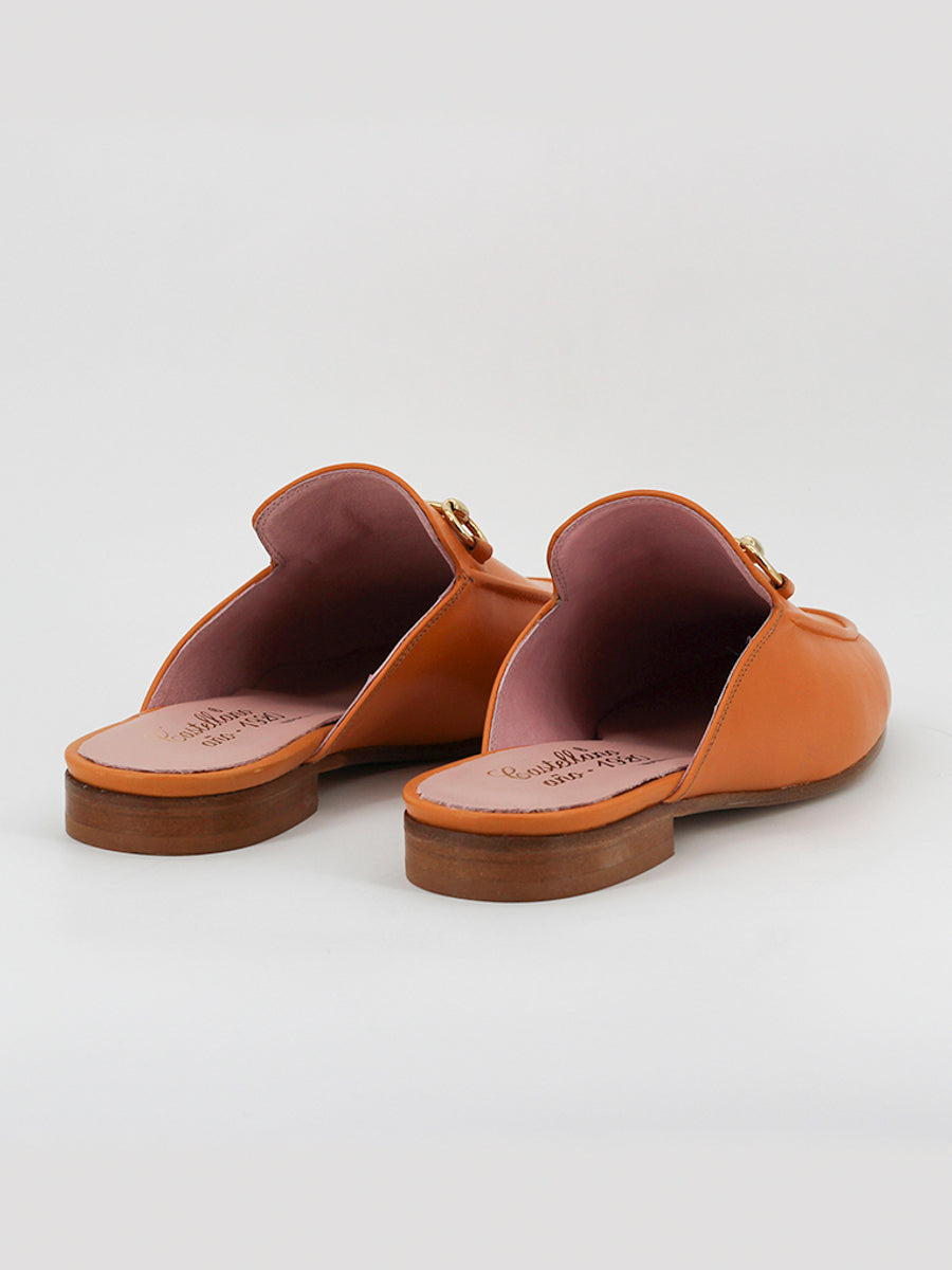 Venice leather mules coy leather color